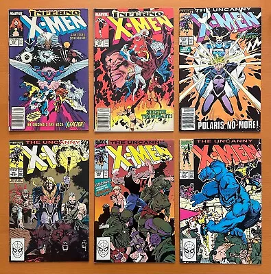 Buy Uncanny X-Men #242,243,250,252,259,264 & 281 (Marvel 1989) 7 X VG/FN To FN/VF • 34.95£