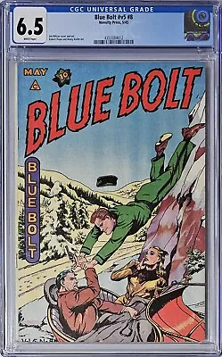Buy Blue Bolt V5 #8 CGC 6.5 Novelty Press 1945 White Pages 2nd Highest Graded • 197.65£