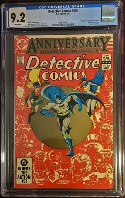Buy DC Detective Comics #526 CGC 9.2 (MAY 1983) Batman Anniversary Issue White Pages • 51.97£