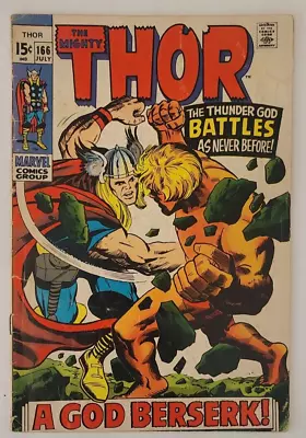Buy Thor #166 2nd App HIM (Adam Warlock) Jack Kirby Stan Lee Marvel Comics 1969 • 35.58£
