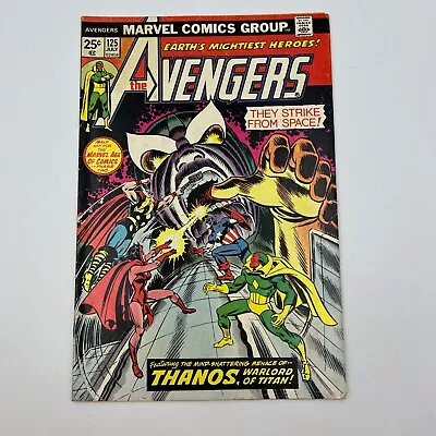 Buy AVENGERS #125 Marvel 1974 Bronze Age Thanos Marvel Value Stamp Intact • 11.98£