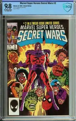 Buy Marvel Super Heroes Secret Wars #2 Cbcs 9.8 Ow/wh Pages // Magneto Cover 1984 • 189.67£