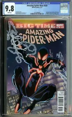 Buy Amazing Spider-man #650 Cgc 9.8 White Pages // 1st Spidey Stealth Suit 2011 • 119.93£