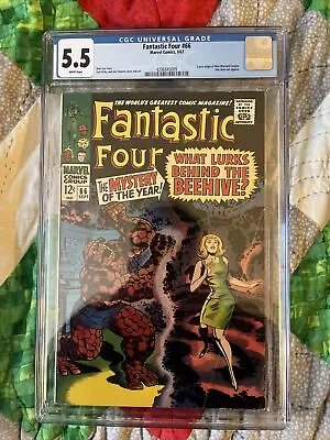 Buy Fantastic Four 66 CGC Graded 5.5 FN- Marvel Comics 1967 • 80.06£