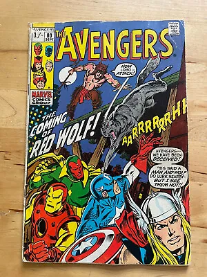 Buy Avengers #80 MARVEL ( Vol 1 1970) 1st App Red Wolf 2.5-3.5 • 18.75£