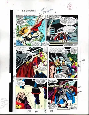 Buy Original 1988 Avengers 296 Thor She-Hulk Color Guide Art Page 8: Marvel Comics • 41.11£