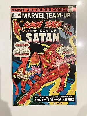Buy Marvel Team-Up 32 - 1975 Good Condition Spider-Man & Son Of Satan • 6.50£