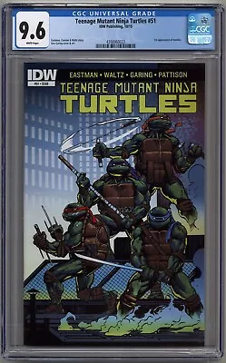 Buy Teenage Mutant Ninja Turtles #51 Cgc 9.6 White Pages Idw 2015 • 96.51£