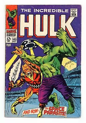 Buy Incredible Hulk #103 VG- 3.5 1968 • 19.19£