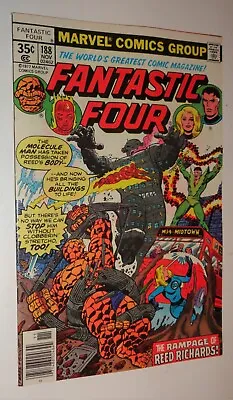 Buy Fantastic Four #188 George Perez Classic Klaw Miracle Man Nm 9.4 White 1977 • 32.58£