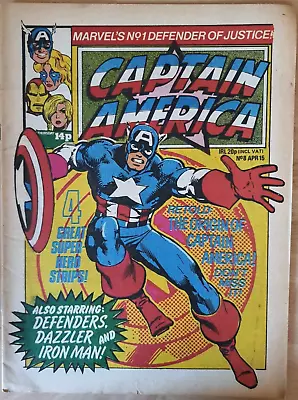 Buy Captain America #8 Marvel Comics UK 1981 Dazzler, Thor, Iron Man • 4£