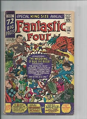 Buy Fantastic Four Annual #3 The Wedding Of Sue And Reed Richards  Very Good Cond • 36.16£