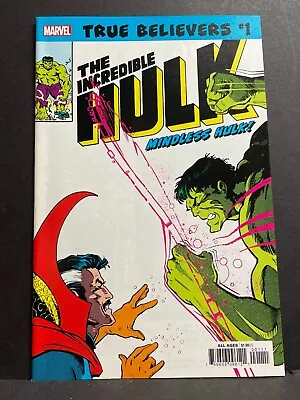 Buy True Believers: Hulk - Mindless Hulk #1  2019 NM Inc Hulk #299 High Grade Marvel • 4.76£