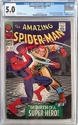 Buy 🕸amazing Spider-man #42 Cgc 5.0*1966 Marvel*1st App Mary Jane*stan Lee*romita🕷 • 154.36£