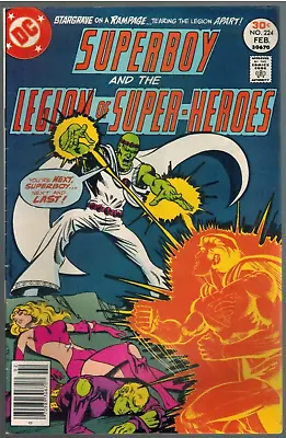 Buy Superboy Legion Of Super-Heroes 224 V. Stargrave  Holdur  Quicksand F/VF 1977 DC • 4.70£