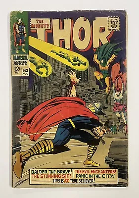 Buy Thor #143. August 1967. Marvel. Vg-. Lady Sif! 1st App Of The Enchanters Three! • 25£