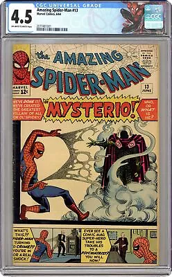 Buy Amazing Spider-Man #13 CGC 4.5 1964 2077481001 1st App. Mysterio • 1,037.01£