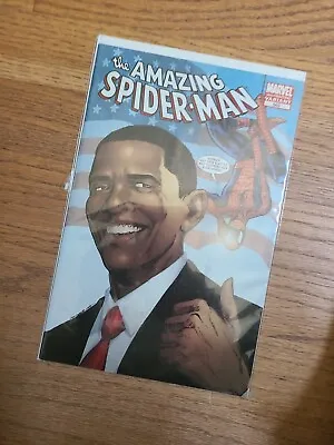 Buy Amazing Spider-Man - Comic Book Key Issue: BARACK OBAMA #583 2nd Print Variant • 7.05£