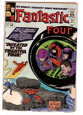 Buy Fantastic Four #38 (1965) - Grade 2.5 - Frightful Four App - 1st Trapster! • 31.98£