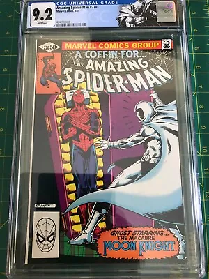 Buy Amazing Spider-Man #220 CGC 9.2 1st Moon Knight ASM Cover 1981 WP Custom Label • 63.25£