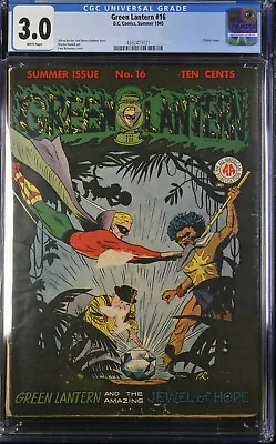 Buy Green Lantern 16 CGC 3.0 - DC Comics 1945 - WHITE PAGES • 359.78£