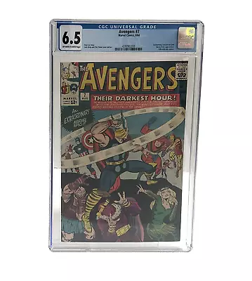 Buy Avengers #7 CGC 6.5 Kirby/Stan Lee KEY Battle/App With Loki. Odin,Rick Jones App • 83£