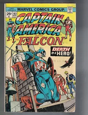Buy 1975 Captain America #183 - Buscema; Roscoe Killed By Red Skull • 7.45£