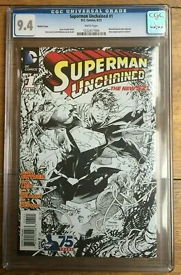 Buy Superman Unchained #1 1:300 Jim Lee Sketch Variant CGC 9.4 • 77£