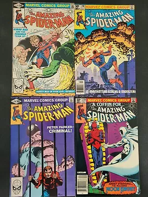 Buy Amazing Spider-man #217 218 219 220 (1981) Marvel Comics Moon Knight! Sandman! • 21.69£