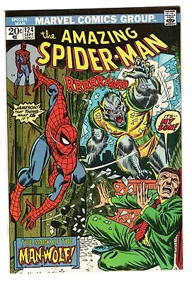Buy Marvel 1973 Amazing Spider-Man #124 1st Appearance Man-Wolf John Romita/Stan Lee • 63.25£