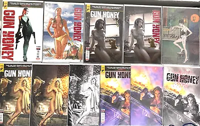 Buy Hard Case Crime Gun Honey 1 2 3 4 Variant Set Ronald Lim Anacleto Virgin 2021 Nm • 38£