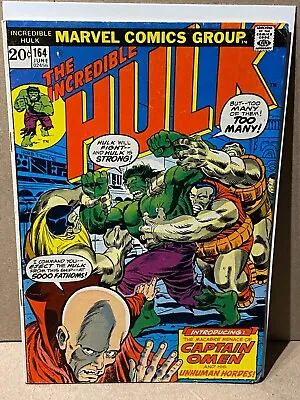 Buy The Incredible Hulk #164 Marvel Comics 1973 Herb Trimpe Art/ Captain Omen • 8£