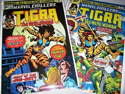 Buy MARVEL CHILLERS TIGRA ORIGIN #3 #5 Vintage Bronze Age Comics 1976 MCU Avengers • 18£