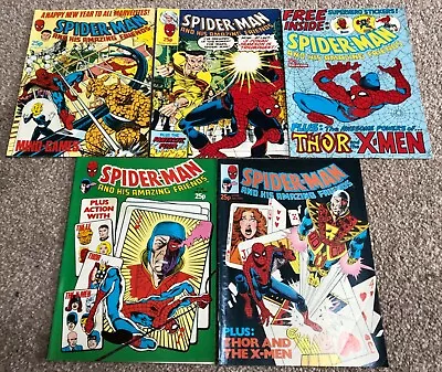 Buy Spider-Man And His Amazing Friends Marvel UK Bundle Job Lot X5 Nos. 565-569 1984 • 12.50£