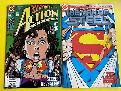 Buy ACTION COMICS #662 And THE MAN OF STEEL #1    Key Event Clark Reveals ID To Lois • 3.61£