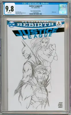 Buy Justice League Rebirth #1 Michael Turner Aspen Sketch Variant Cgc 9.8 Dc Comics • 69.95£