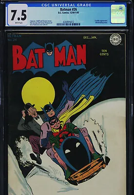 Buy BATMAN #26 - CGC-7.5, - WP - 1st Batman Sled - Golden Age • 1,946.14£
