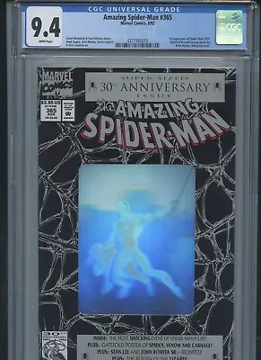 Buy Amazing Spider-Man #365 1992 CGC 9.4 (1st App Of Spider-Man 2099) • 27.61£