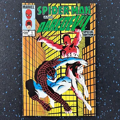Buy Spider-Man And Daredevil #1 Special Edition (1984 White Pages) NM- 9.2 • 4.74£