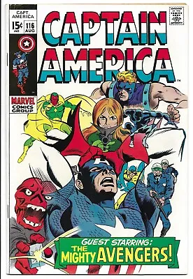 Buy Captain America #116 Fn/vf 7.0 Red Skull! Avengers! Bronze Age Marvel! • 39.97£