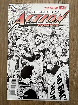 Buy Action Comics #3 1:200 Rags Morales Sketch Variant Rare 2011 • 9.99£