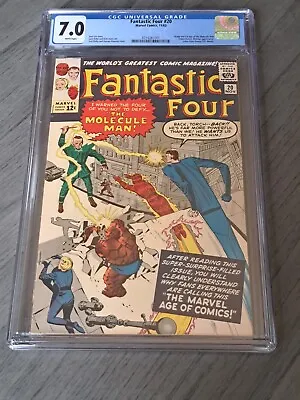 Buy Fantastic Four 20 Cgc 7.0 White Pages  Origin And 1st Appearance Of Molecule Man • 589.73£