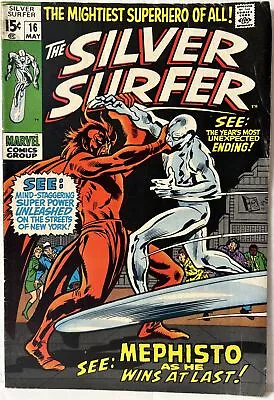 Buy Silver Surfer #16 Marvel 1970 Versus Mephisto! John Buscema Art *VG-FN* • 27.79£