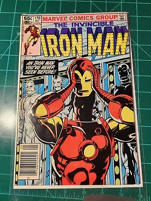 Buy Iron Man 170 1st App Jim Rhodes As Iron Man Newsstand Edition 1983 Marvel Comics • 11.92£