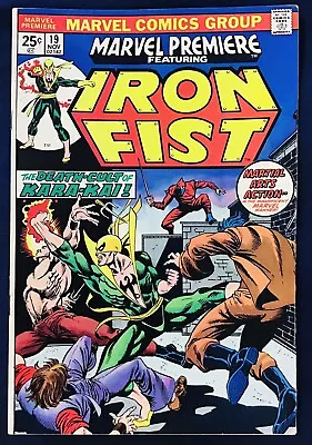 Buy Marvel Premiere #19 (1974) Iron Fist; 1st APP Of Colleen Wing; MVS-CutOut; VG/FN • 28.09£