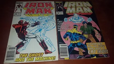 Buy Iron Man #219 & #220 Marvel 1987 1st & 2nd Appearance Of Ghost Newsstand • 19.29£