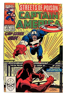 Buy  CAPTAIN AMERICA  Issue # 375 (Aug 1990, Marvel) F.  DAREDEVIL, RON LIM Art • 3.15£