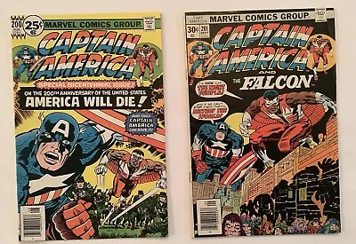 Buy Captain America #200- 209 ~ 1976-1977 Marvel ~ 10 Bronze Age Issues ~ F- To F/vf • 52.76£