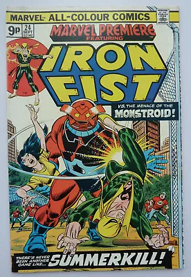 Buy Marvel Premiere #24 Featuring Iron Fist - UK Variant  September 1975 F/VF 7.0 • 8.25£