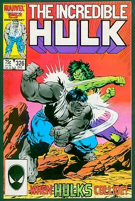 Buy Incredible Hulk 326 VF- 7.5 Marvel 1986 • 9.55£
